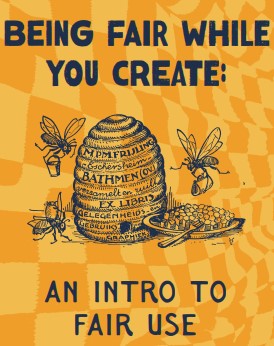 VAM zine cover: Being fair while you create, an intro to fair use